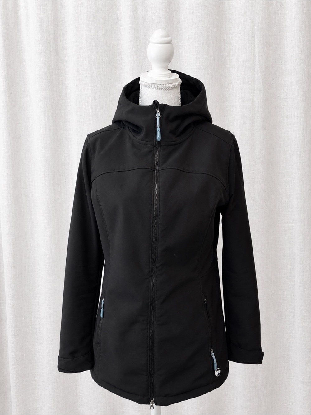 Women's Black Hooded Utility Jacket